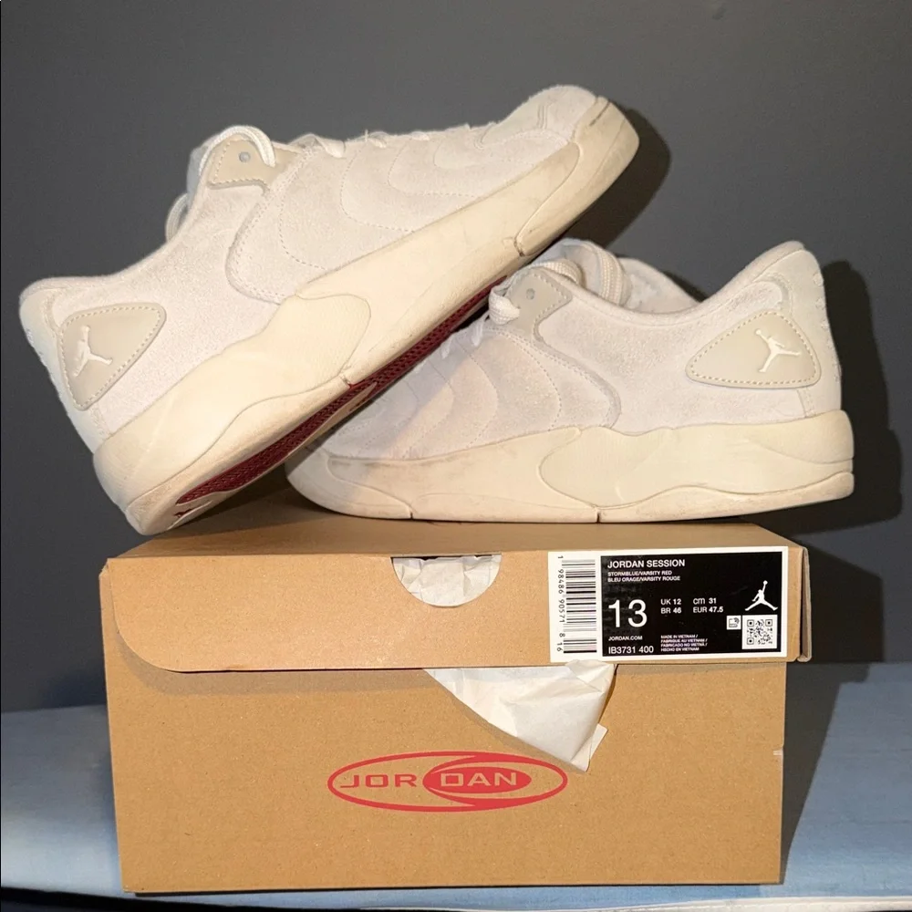 Jordan Session Cream Sneakers Size 13 - Picture 1 of 9